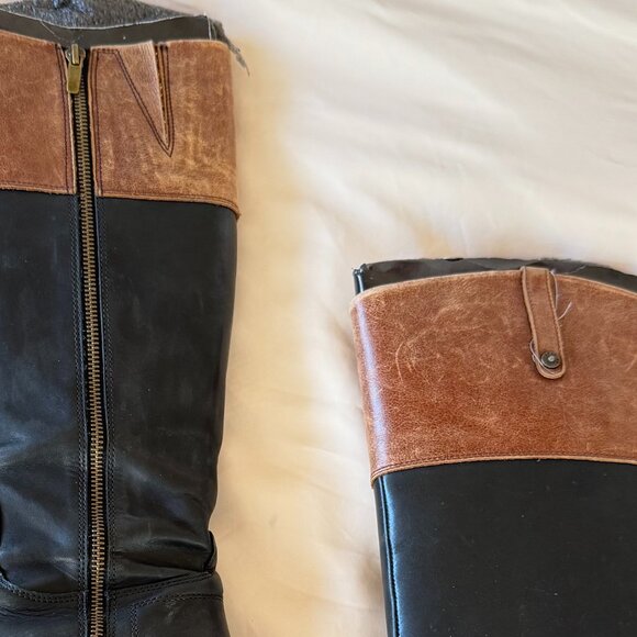 Enzo Angiolini Ellerby Two-Tone Leather Boots - Picture 6 of 9